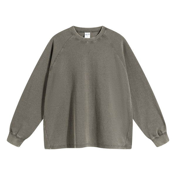 Women's Heavyweight Waffle-knit Long Sleeve T Shirt-INNBLAC