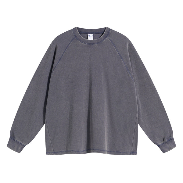 Women's Heavyweight Waffle-knit Long Sleeve T Shirt-INNBLAC
