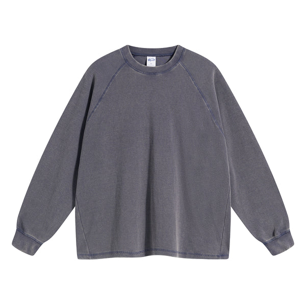 Heavyweight Waffle-knit Long Sleeve T Shirt