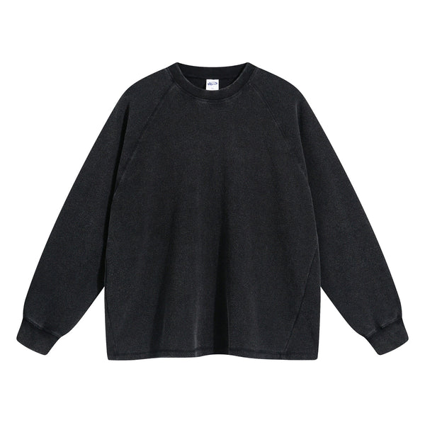 Women's Heavyweight Waffle-knit Long Sleeve T Shirt-INNBLAC