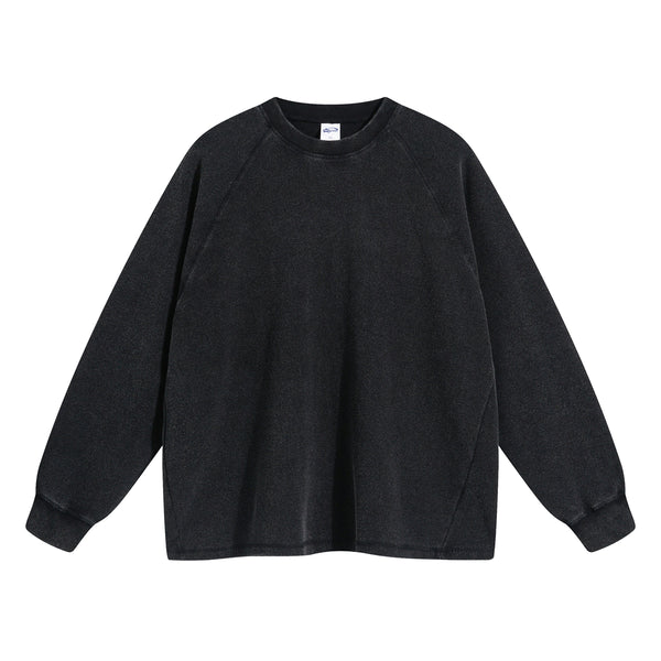 Heavyweight Waffle-knit Long Sleeve T Shirt