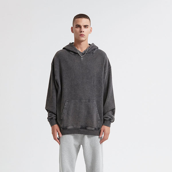 Heavyweight Washed Kangaroo Pocket Hoodie