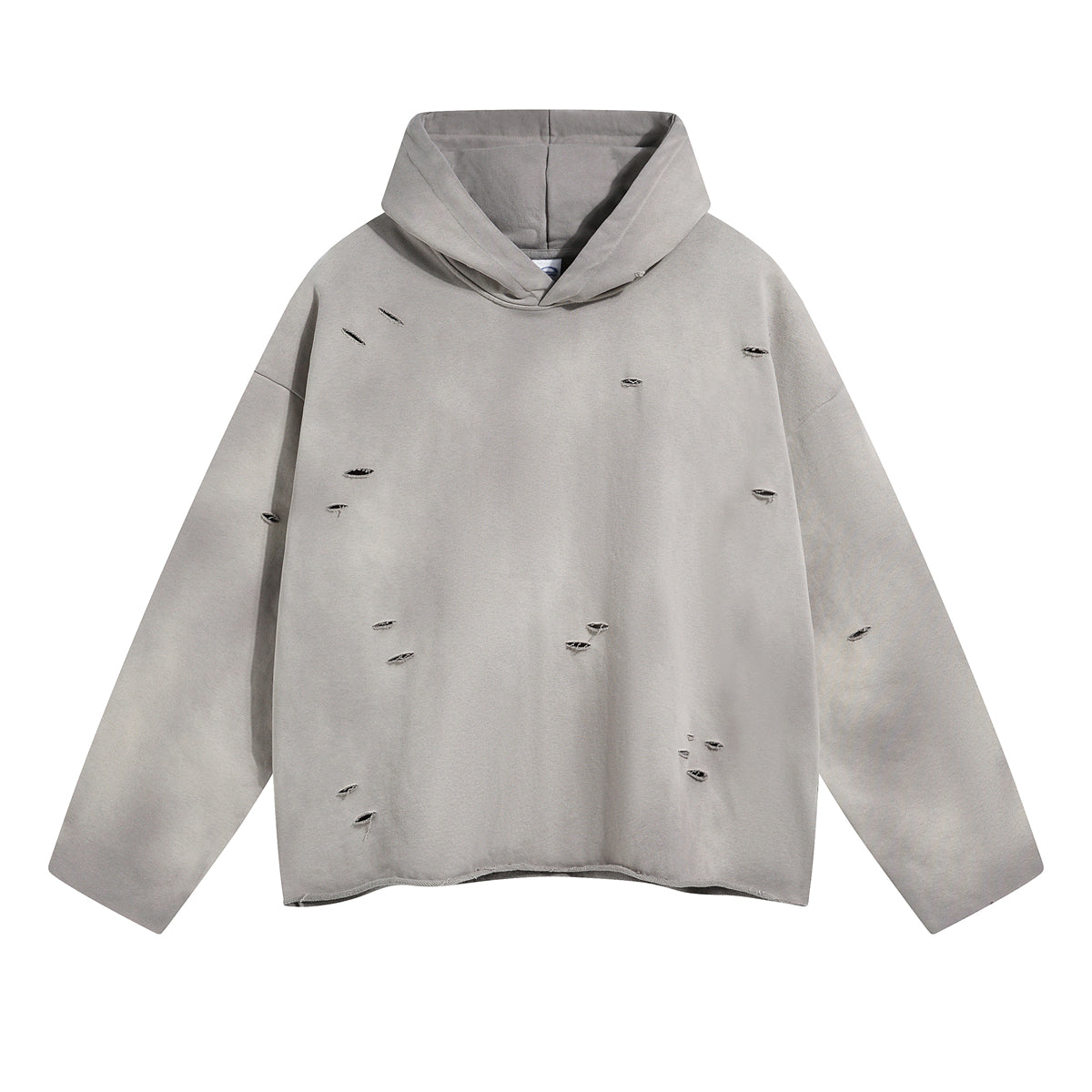 Acid Washed Ripped Hoodie Distressed Faded Sweater INNBLAC INNBLAC UK