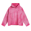 Acid Washed Ripped Hoodie