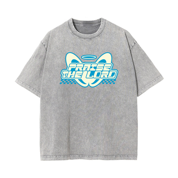 Praise The Lord Christian Y2K Graphic Tee-INNBLAC