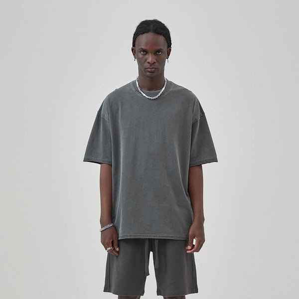 Raw Edge Hem Vintage T Shirt 8oz-INNBLAC