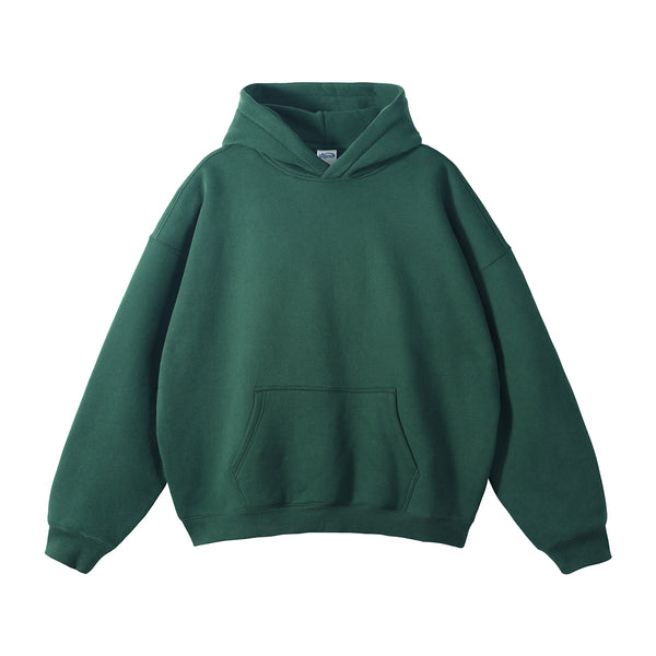 Oversized Plush Lining Plain Hoodie
