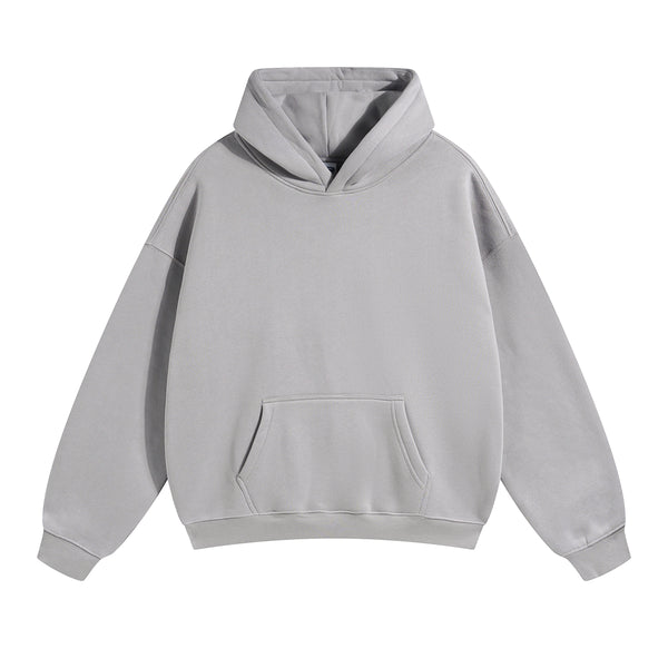 Oversized Plush Lining Plain Hoodie