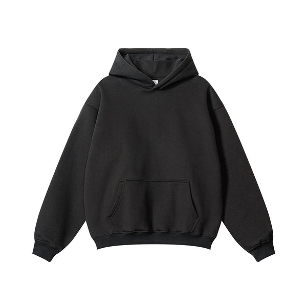 Solid Color Loose Fit Hoodie-INNBLAC Fashion Apparel