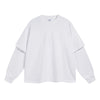 Solid Color Mock Two Piece Sweatshirt