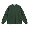 Solid Color Mock Two Piece Sweatshirt