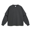 Solid Color Mock Two Piece Sweatshirt