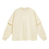 Solid Color Mock Two Piece Sweatshirt