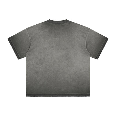 Stone Wash Heavyweight Faded Tee 8oz-INNBLAC