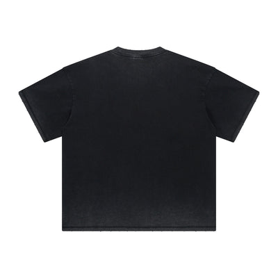 Stone Wash Heavyweight Faded Tee 8oz-INNBLAC