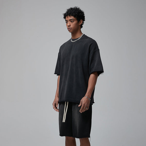 Stone Wash Super Heavyweight T Shirt 10.5oz-INNBLAC