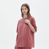Women's Loose Fit Distressed T Shirt 7.5oz-INNBLAC