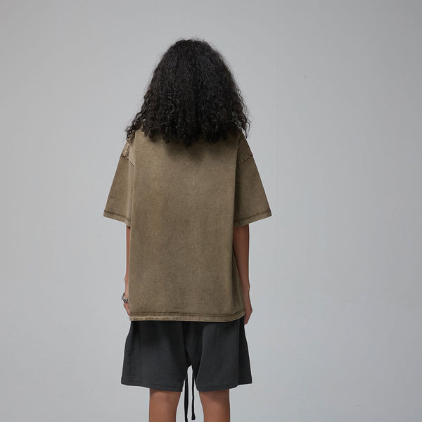 Women's Stone Wash Boxy T Shirt 8oz-INNBLAC