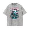 Stone Wash Japanese Ukiyo Pattern Tee