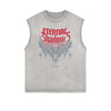 Sleeveless Gothic Style Pattern Tee