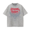 Stone Wash Gothic Style Graphic Tee