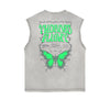 Sleeveless Gothic Style Pattern Tee