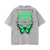 Stone Wash Gothic Style Graphic Tee