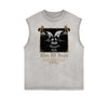 Sleeveless Gothic Style Pattern Tee