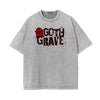 Stone Wash Gothic Style Graphic Tee