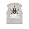 Sleeveless Gothic Style Pattern Tee