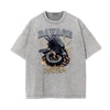 Stone Wash Gothic Style Graphic Tee