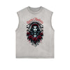 Sleeveless Gothic Style Pattern Tee