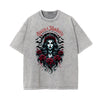 Stone Wash Gothic Style Graphic Tee