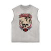 Sleeveless Gothic Style Pattern Tee