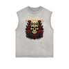 Sleeveless Gothic Style Pattern Tee