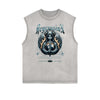 Sleeveless Gothic Style Pattern Tee