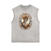 Sleeveless Gothic Style Pattern Tee