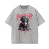 Stone Wash Gothic Style Graphic Tee