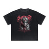 Vintage Frayed Gothic Style Pattern Tee