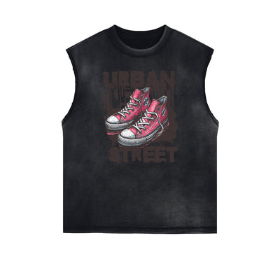 Frayed Street Fashion Graphic Tank