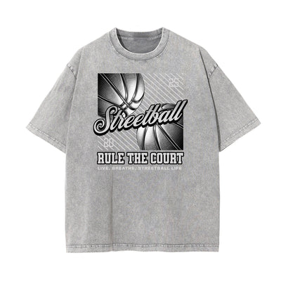 Stone Wash Street Fashion Graphic Tee