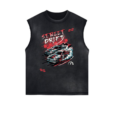 Frayed Street Fashion Graphic Tank