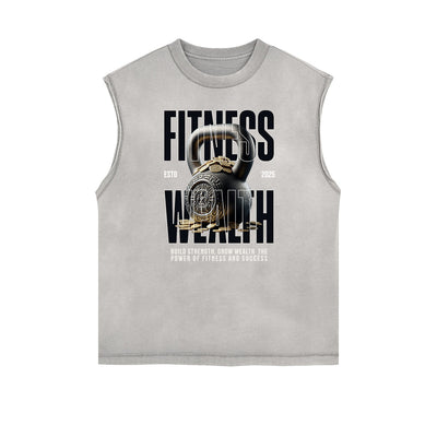 Frayed Edge Fitness Graphic Tank