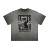 Vintage Frayed Fitness Pattern Tee