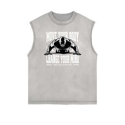 Frayed Edge Fitness Graphic Tank