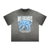 Vintage Frayed Fitness Pattern Tee