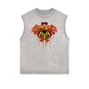 Frayed Edge Splash Ink Graphic Tank Top