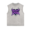 Frayed Edge Splash Ink Graphic Tank Top