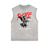 Frayed Edge Splash Ink Graphic Tank Top