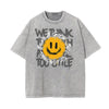 Stone Wash Splash Ink Graphic T Shirt